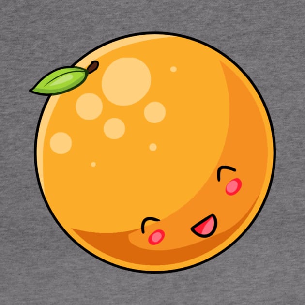 Kawaii orange fruit by Japanese Designs